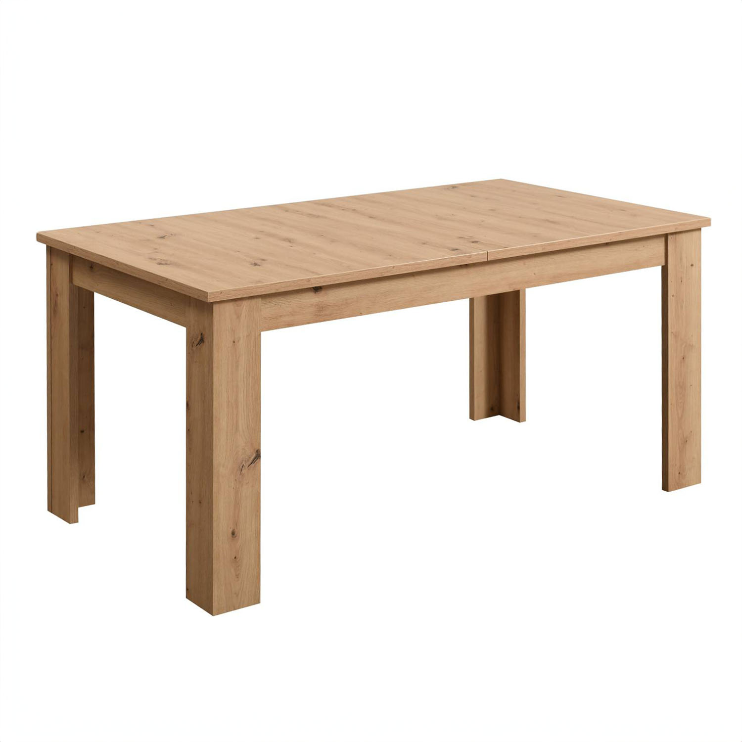 Esstisch ausziehbar Esszimmertisch Holztisch Küchentisch 160x90 cm Holz Massiv Eiche