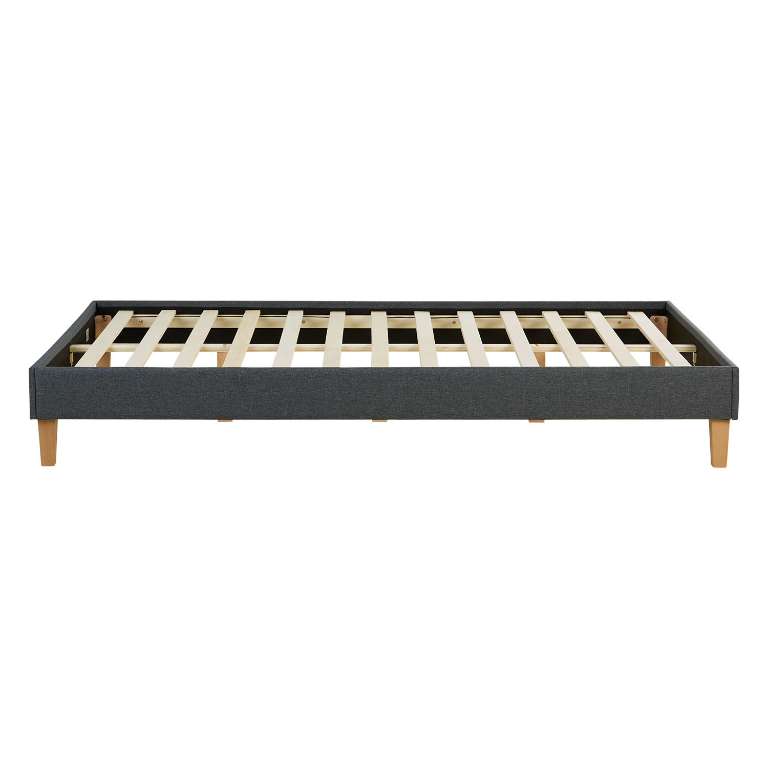 Upholstered Bed 140 x 200 cm Grey Double Bed Futon Bed frame Slatted frame