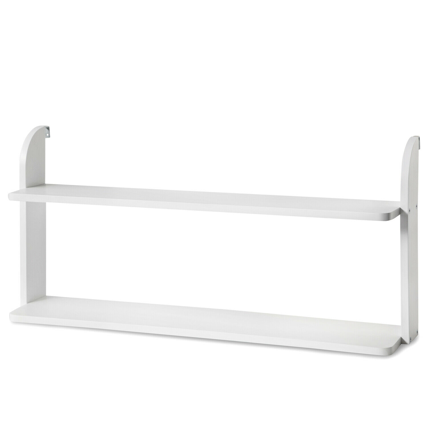 Hanging Shelf Bunk Bed Bookshelf Suspended Rack White Wood 2 Shelves