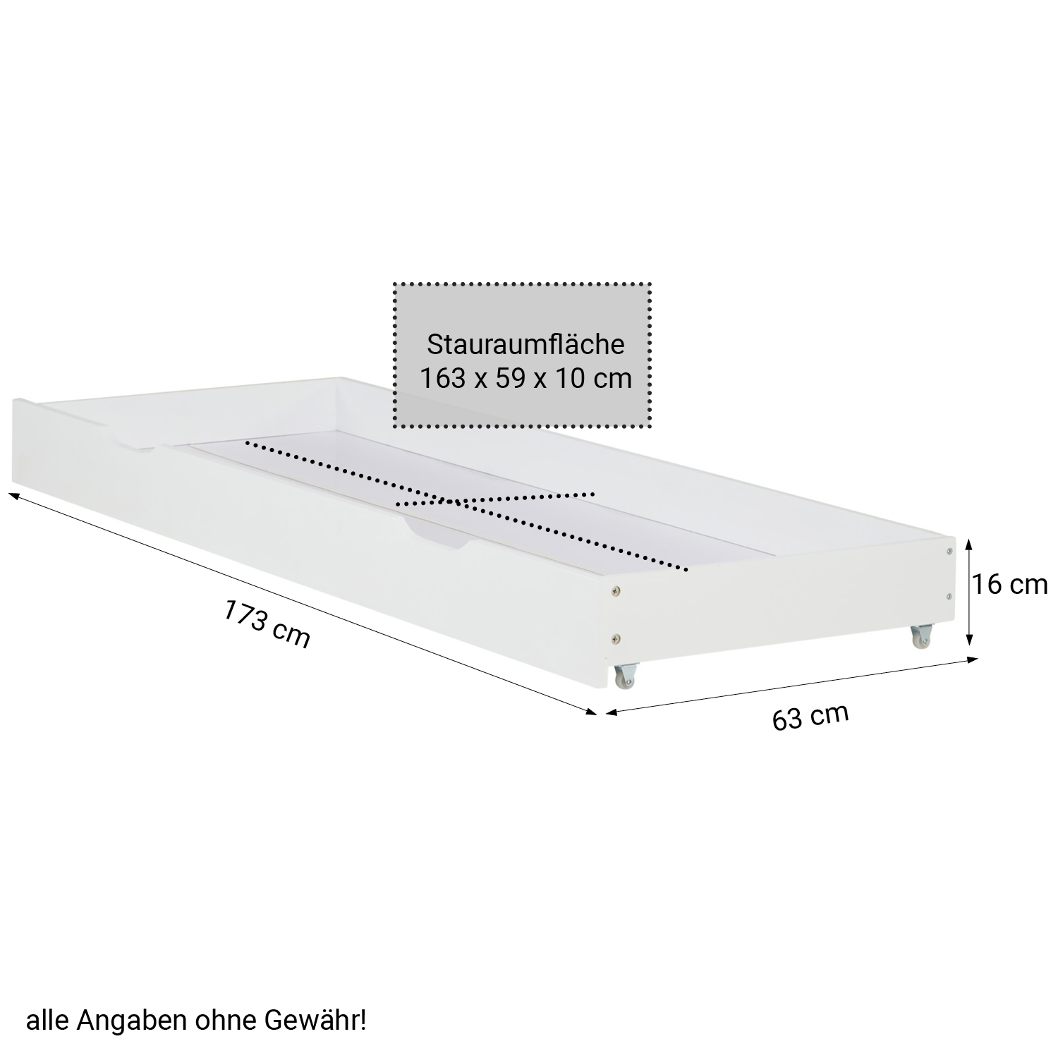 Holzbett 90x200 cm Weiß | Einzelbett mit Bettkasten | mit Lattenrost | massiv | Kind Jugend Gast Schlafzimmer