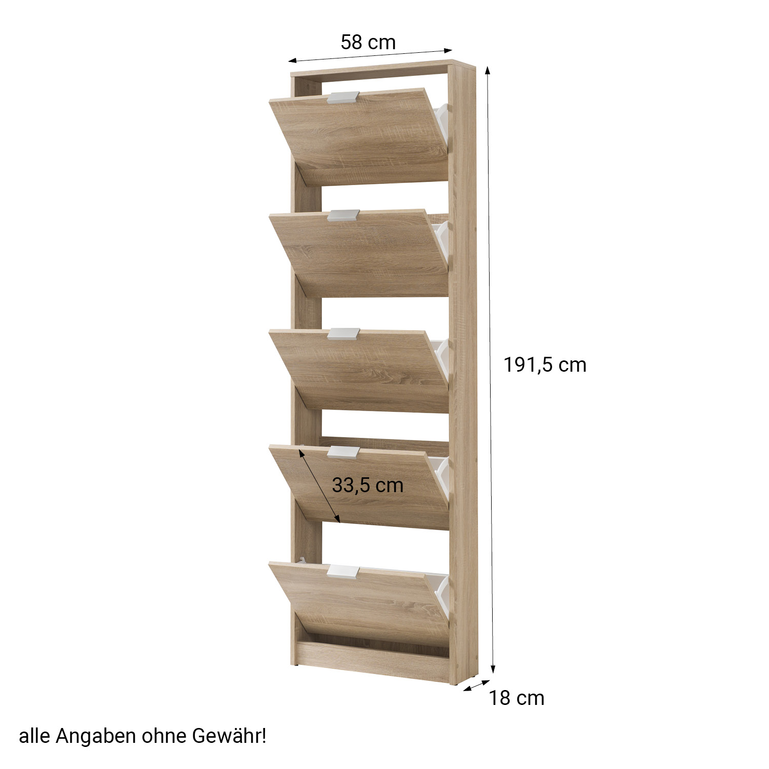 Shoe Rack Shoe Storage Shoe Cabinet Shoe Cupboard Wooden Oak 5 Tier Shoe Tipper