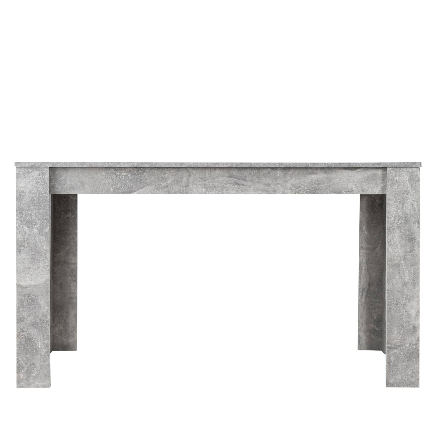 Esstisch Esszimmertisch Holztisch Küchentisch 135x80 cm Beton Optik Holz Massiv Grau Weiß