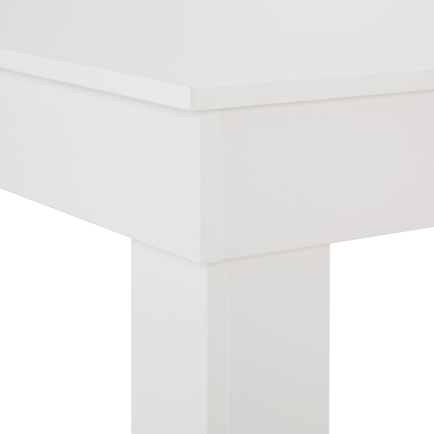 Modern Dining Table White 90x60 cm with 2 Grey Velvet Chairs Dining Room Table Wooden Table
