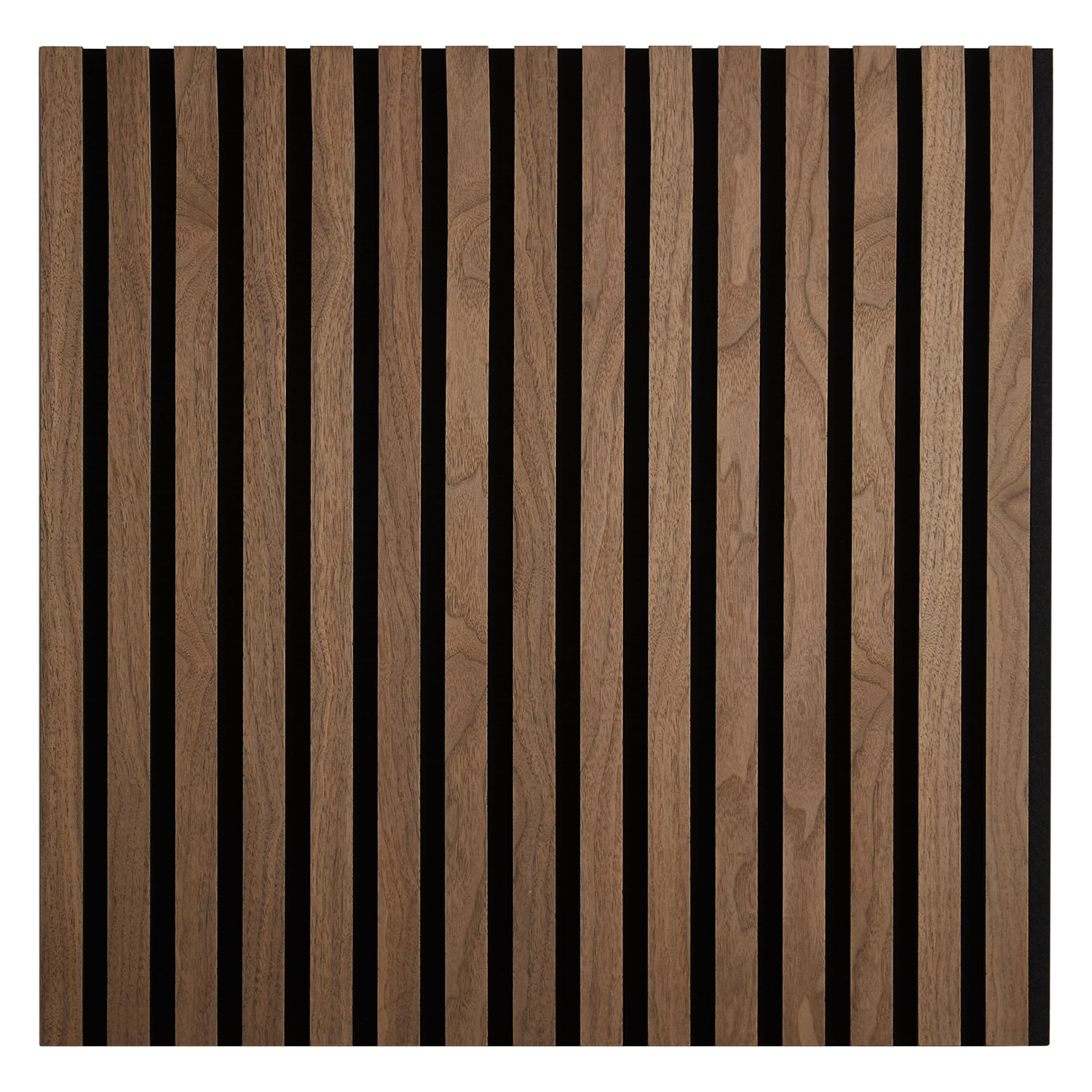 Acoustic Panels Wall Panels 60 x 60 cm Brown Walnut | Wood | 1 Piece | 3D Strips