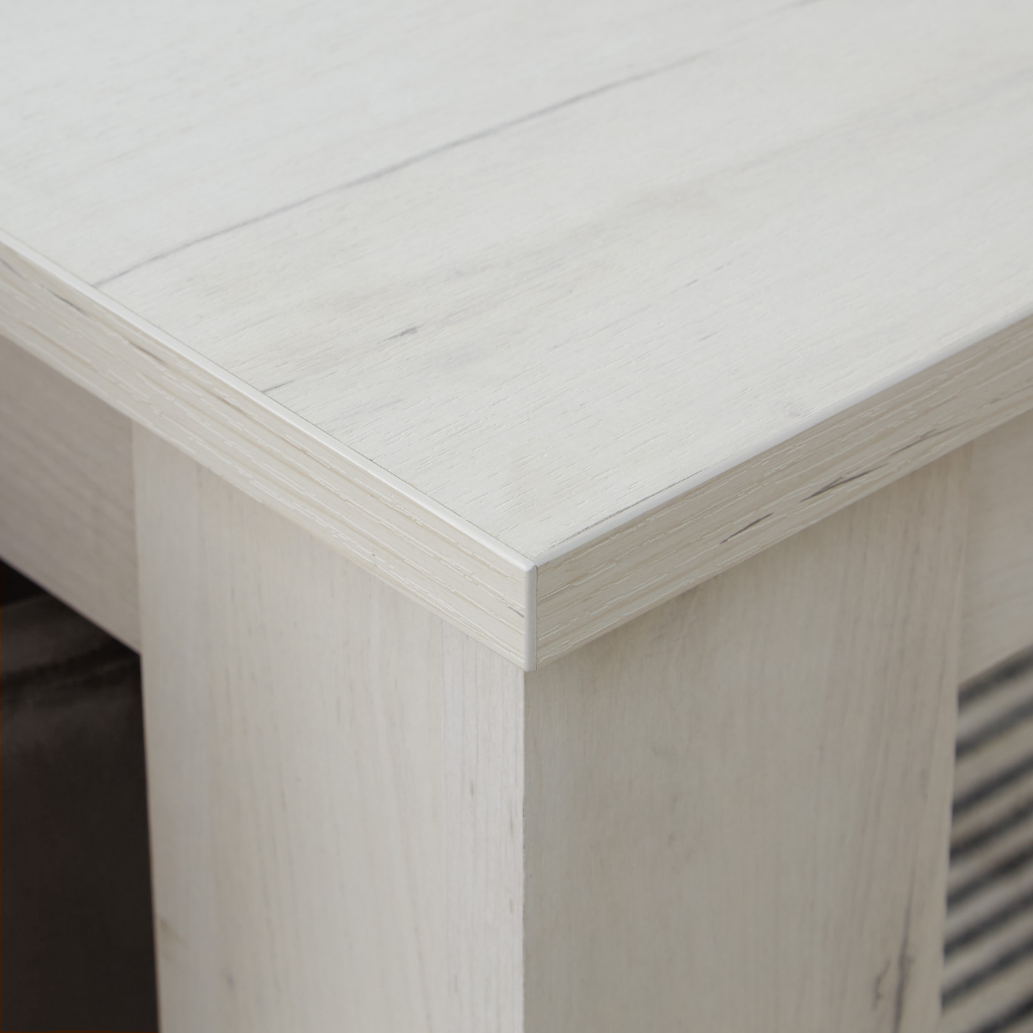 Dining Table 160x90 cm Extendable with 4 Chairs Anthracite Dining Room Table Wooden Table White