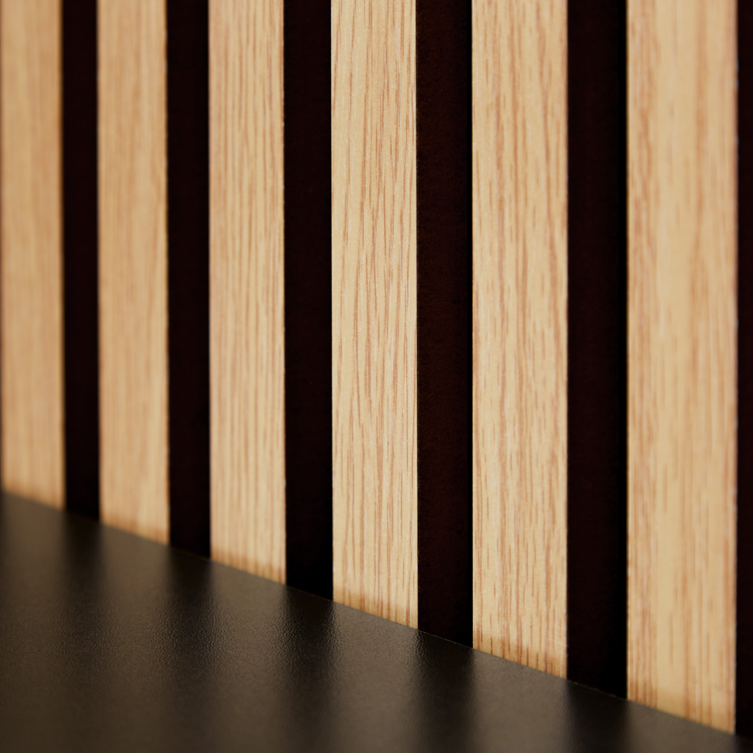 Acoustic Panels Wall Panels 60 x 60 cm Natural Oak | Wood | 2-piece Set | 3D Strips