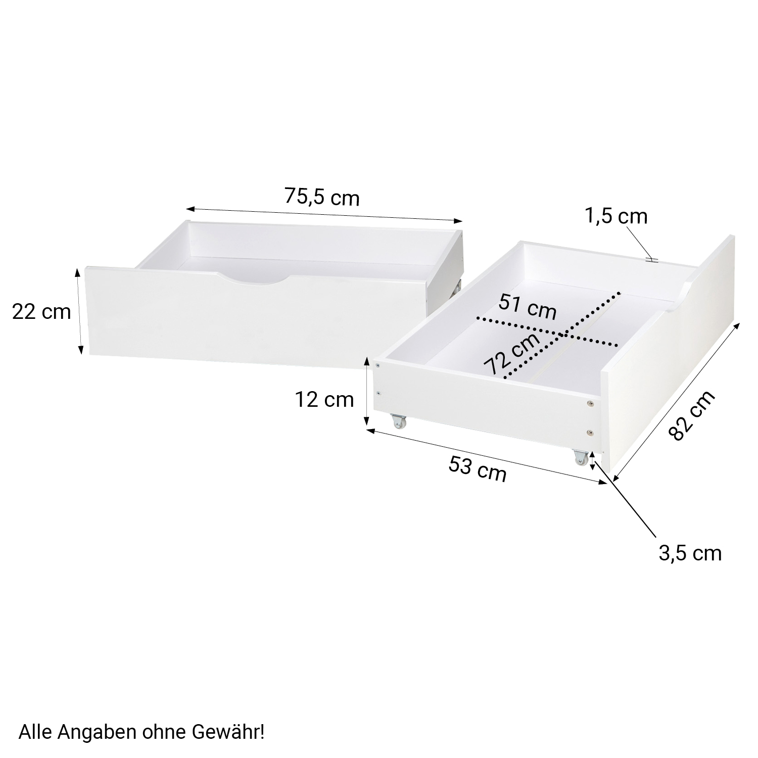 Single bed Double bed 90 100 140 x200 cm with Bed Drawer Set of 2 Wooden bed Bed frame Natural White Grey Pallet bed Mattress