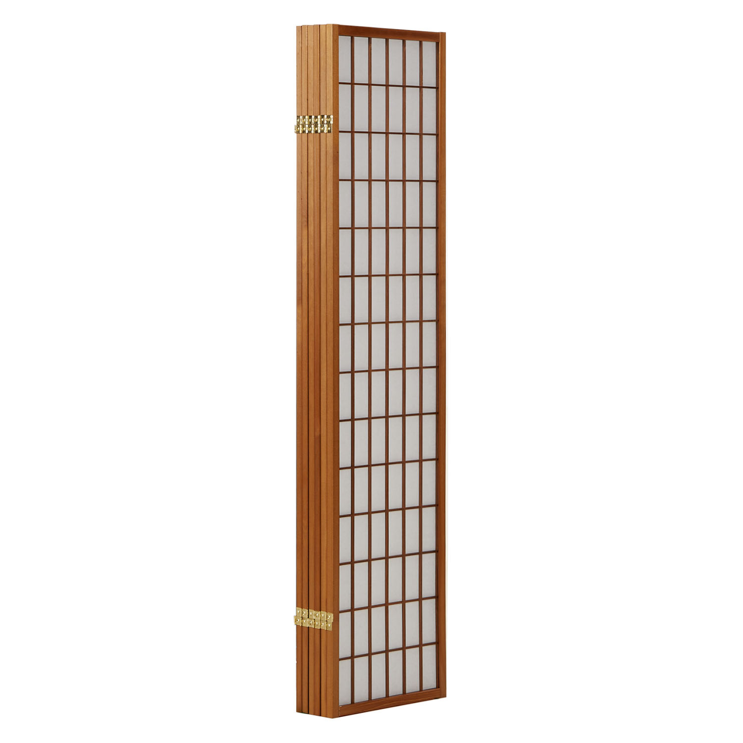 Paravent room divider 6 parts partition wall Shoji Foldable Brown