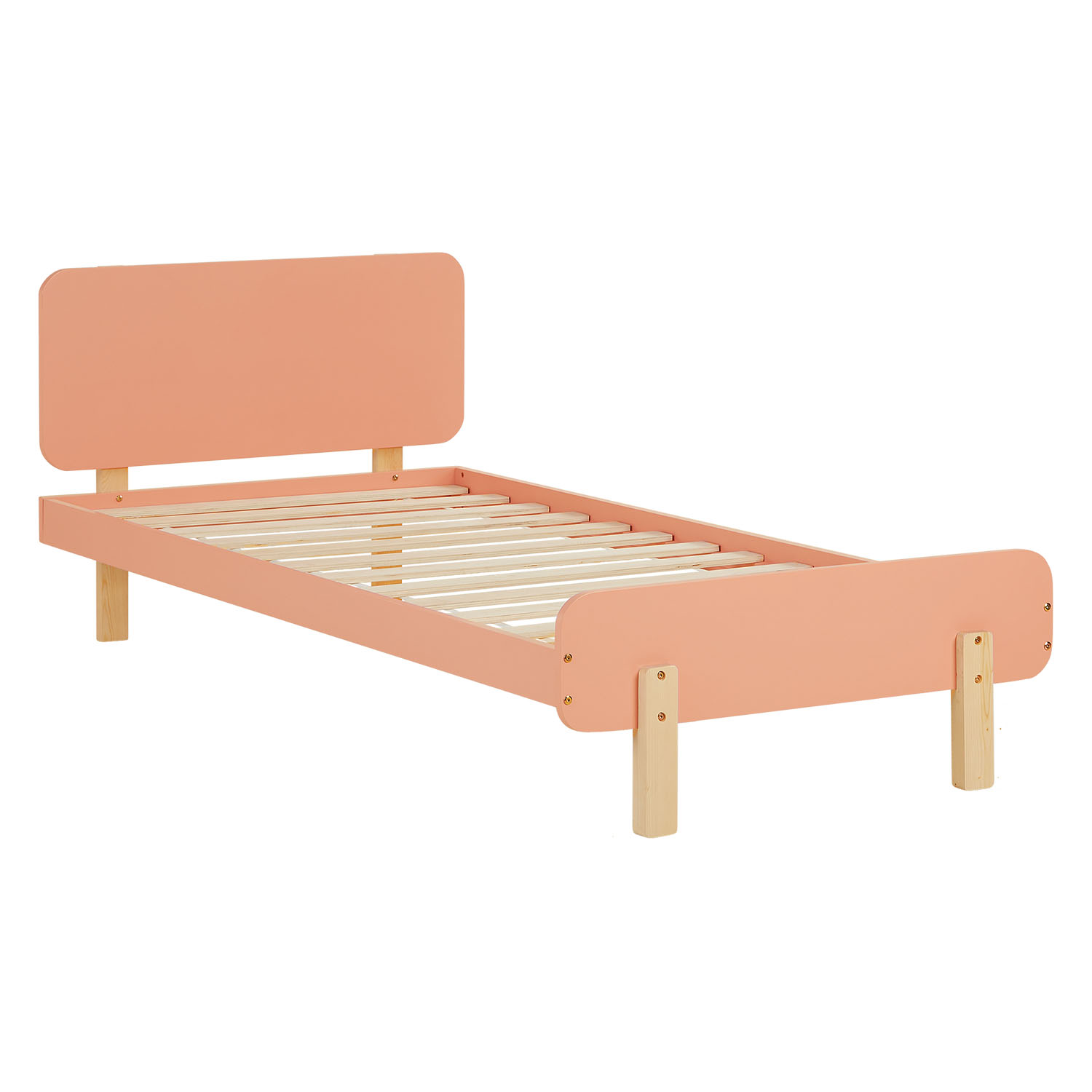 Single bed 90x200 cm Red Wooden Bed frame Kids bed Childrens bed Slatted frame Guest bed