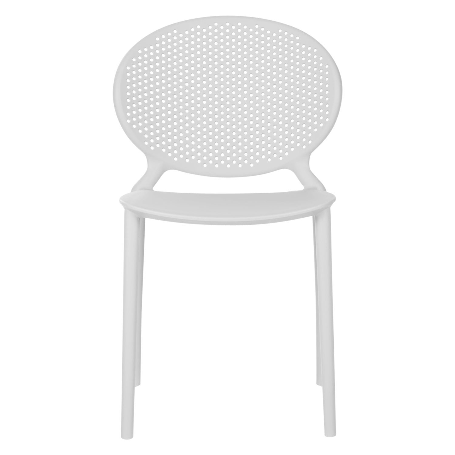 Modern Garden chair Set of 4 Grey Camping chairs Outdoor chairs Plastic Stacking chairs Kitchen chairs