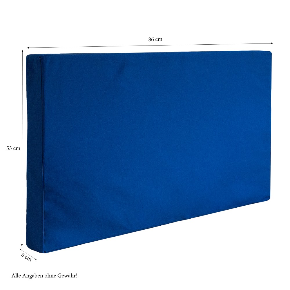 Seat cushion Set of 2 Seat pad Cushion Cushion mat Cot blue 86x53 cm Seat cushion Set of 2 Seat pad Cushion Cushion mat Cot blue 86x53 cm