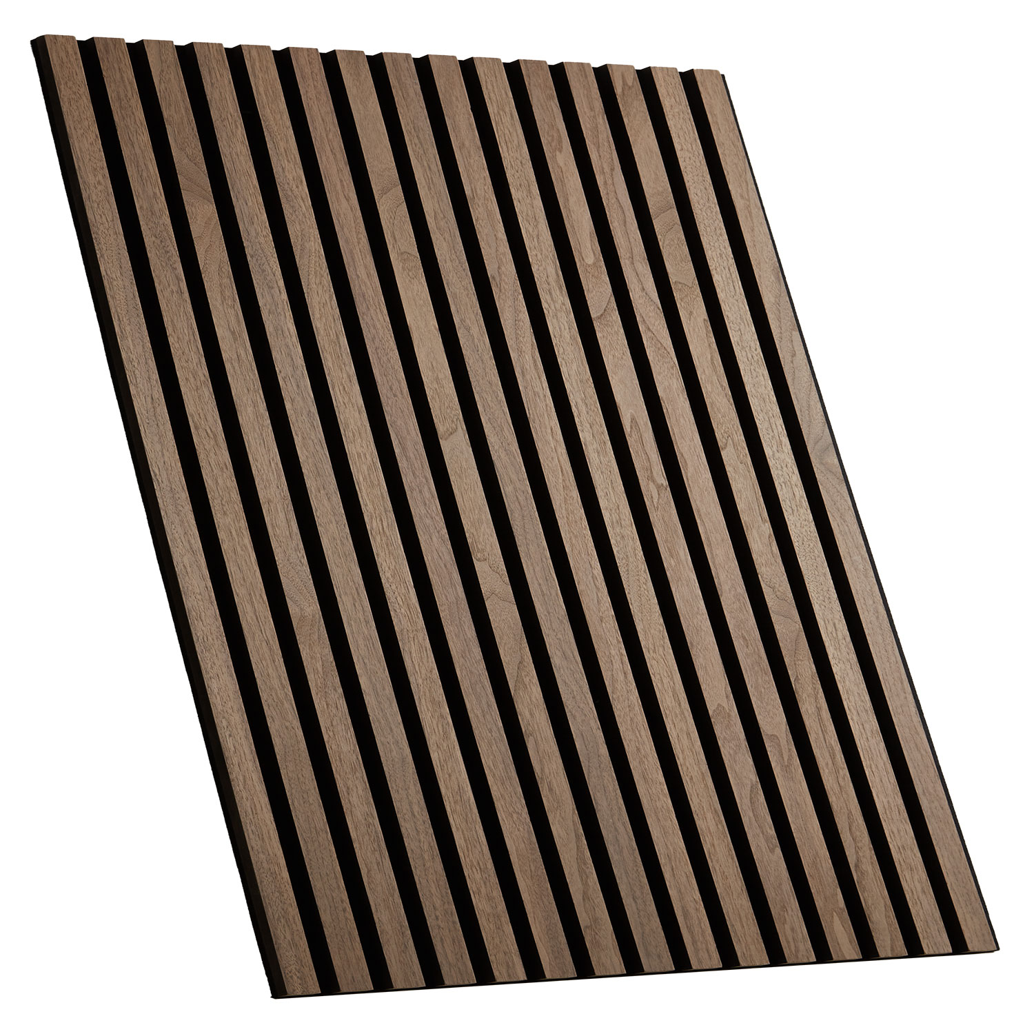 Acoustic Panels Wall Panels 60 x 60 cm Brown Walnut | Wood | 1 Piece | 3D Strips