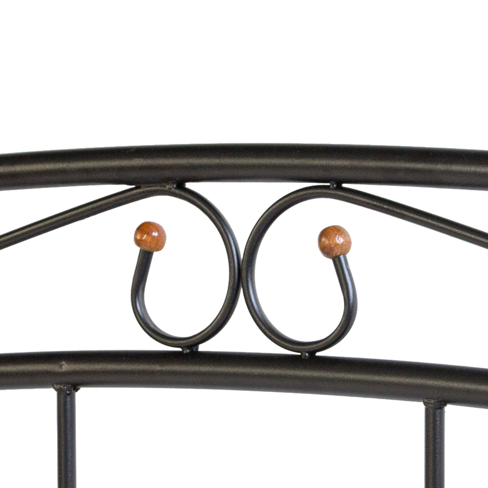 Metal Bed Iron Bed Double 140 x 200 Wood Slatted black brown bed frame 8077 Metal bed 140 160 180 x 200 Bed frame with slatted frame Double Bed Wood Black Brown