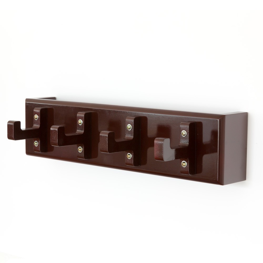 Key board, key box, wall hooks, coat hooks, wardrobe brown