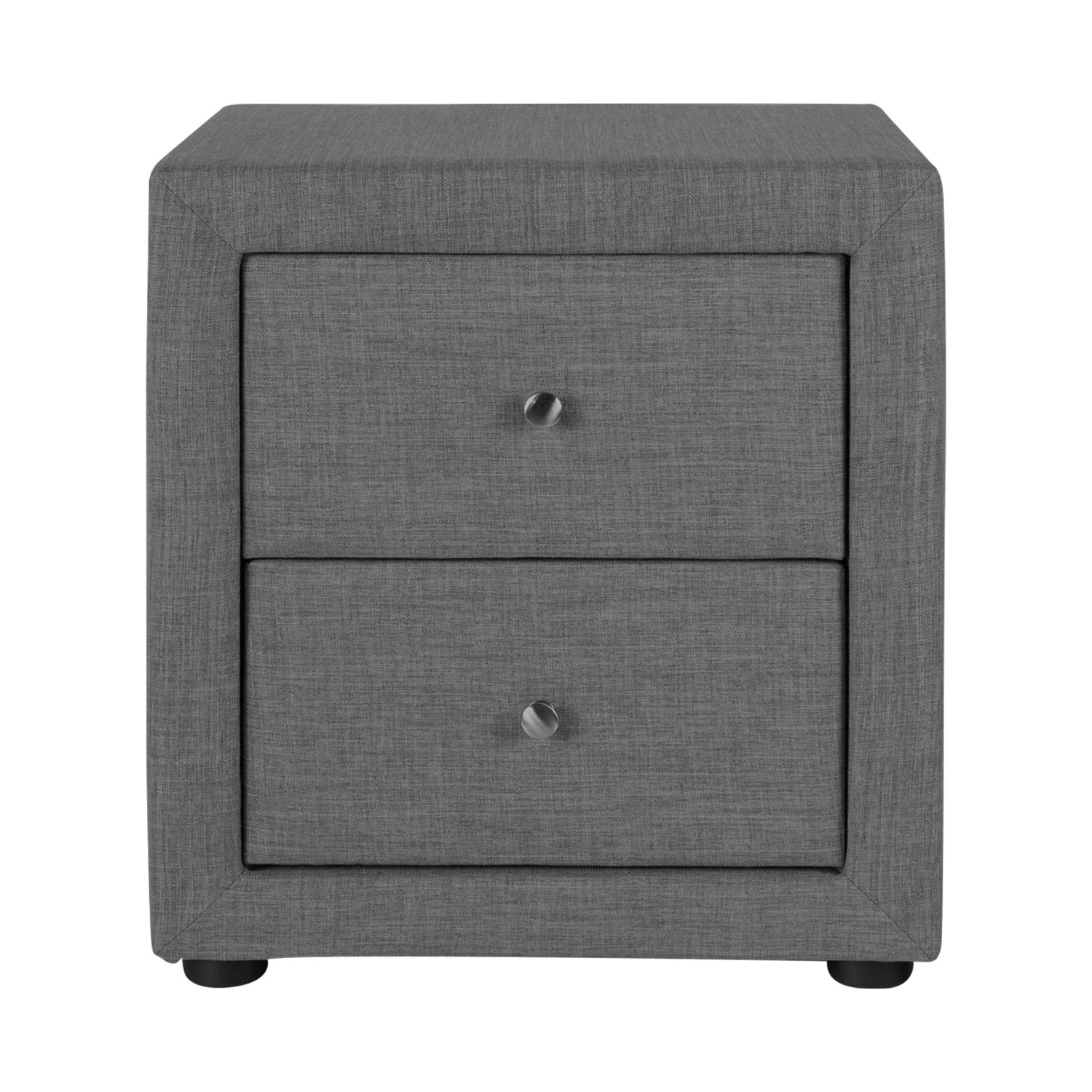 Table de chevet chambre nuit commode côté table gris tissu