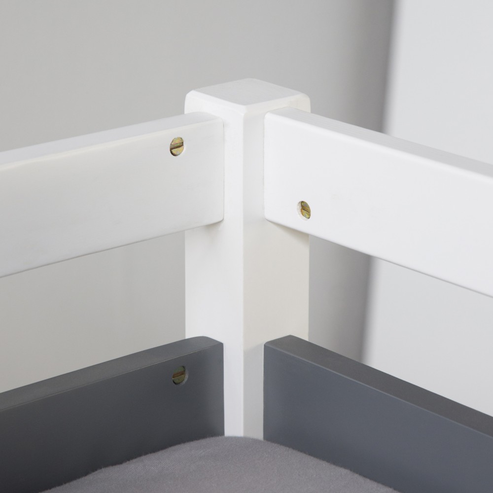 Loft Bed Kids 90x200 cm White with Desk | with Shelf | with Slatted Frame Loft Bed Kids 90x200 cm White with Desk | with Shelf | with Slatted Frame