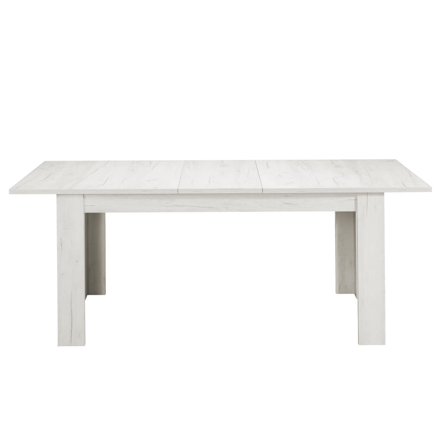 Modern Dining Table Kitchen Table Wooden Table 160x90 cm White 8 Seater Extendable