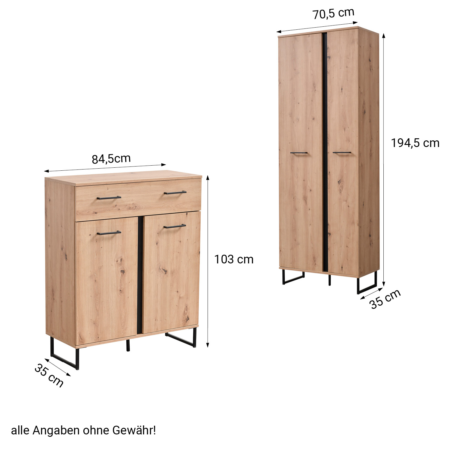 Wardrobe Hallway Furniture Set Hall Unit Hallway Wardrobe Oak Wood 5 Piece Hallway Set Industrial Style