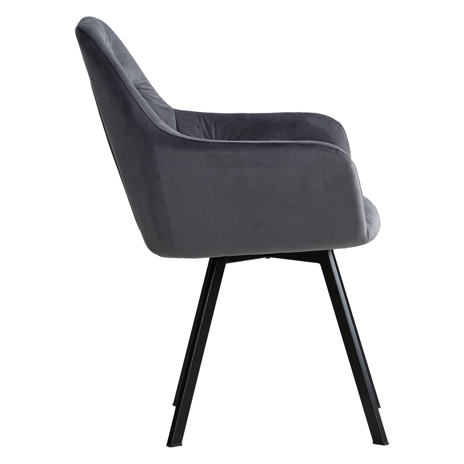 Dining Chair Set of 4 Modern Egg Chairs Velvet Grey Armchairs Dining Room Chairs Upholstered Chairs Eames Chairs Upholstered Chair Velvet Grey | Set of 4 | swivel | with Armrests | Kitchen Dining Room Office