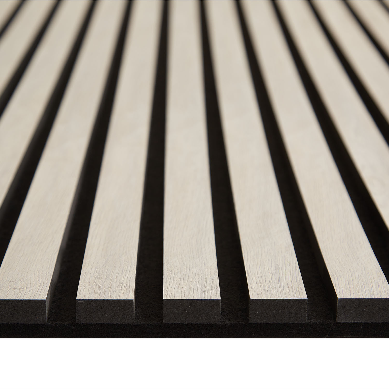 Acoustic Panels Wall Panels 60 x 60 cm Light Gray | Wood | 4-piece Set | 3D Strips