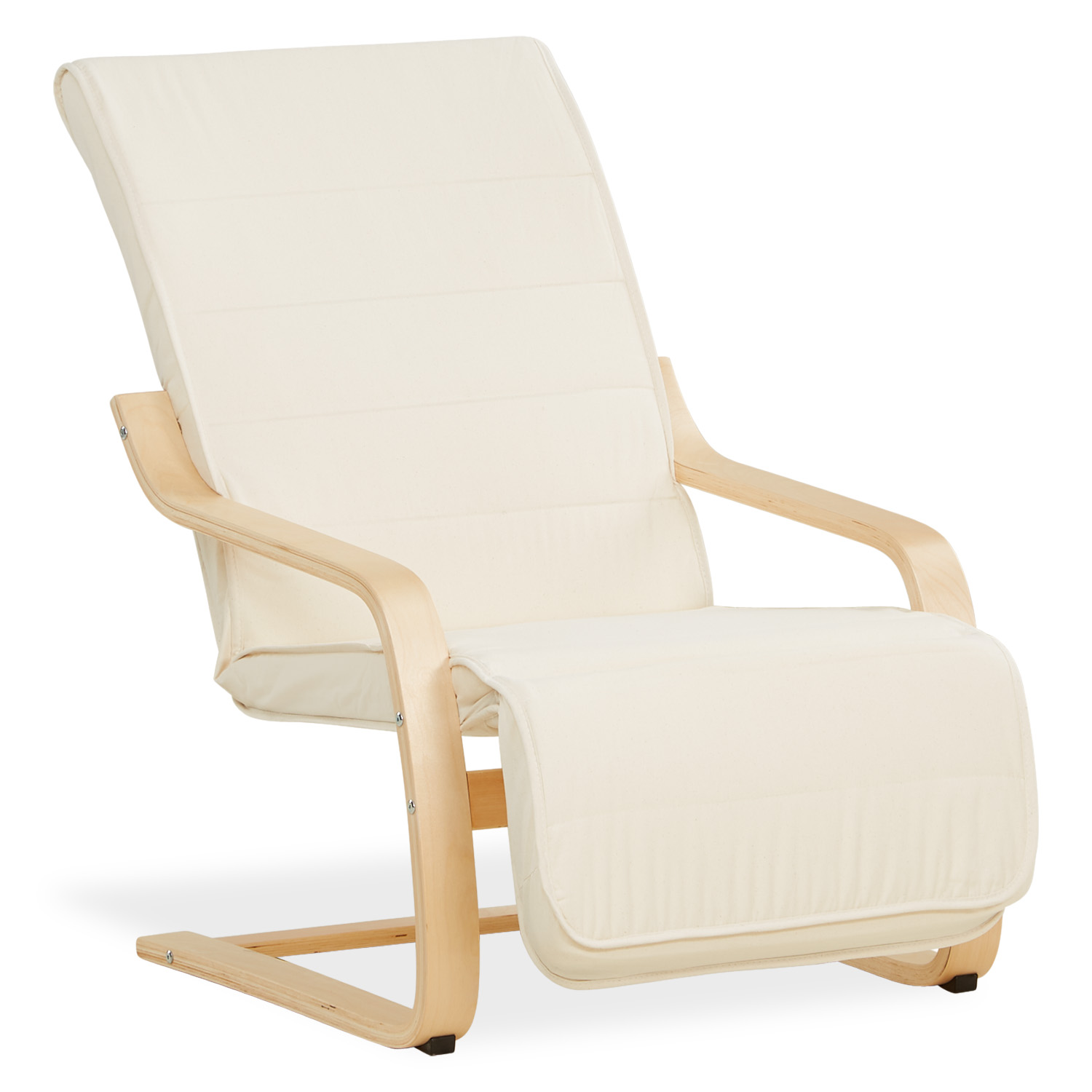 Recliner chair with footrest Natural Nursing chair Chaise lounge Eames chair Armchair