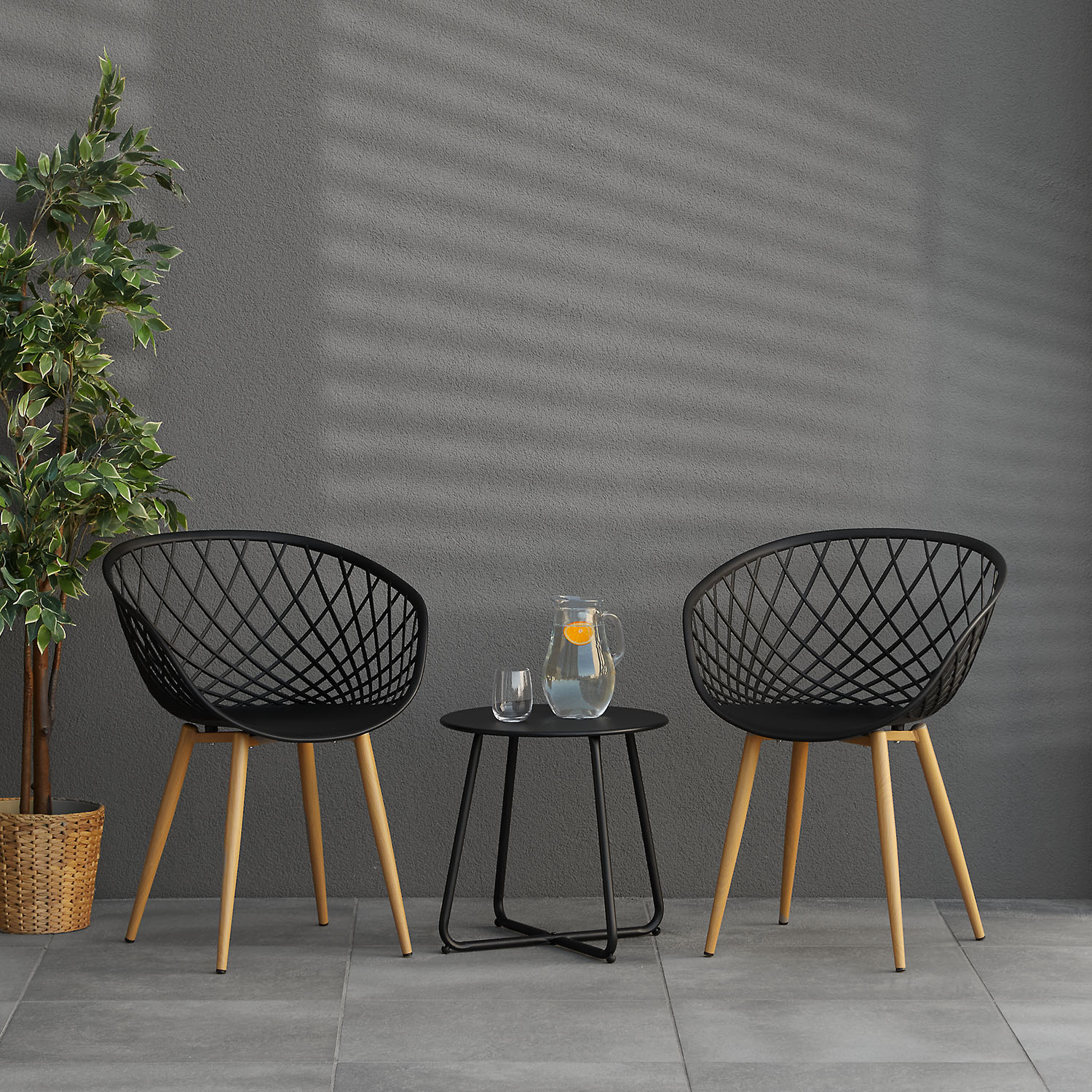 Set of 2, 4 or 6 Garden chair with armrests Camping chairs Black Grey White Garden armchairs Outdoor chairs Plastic Egg chair Indoor chairs Kitchen chairs