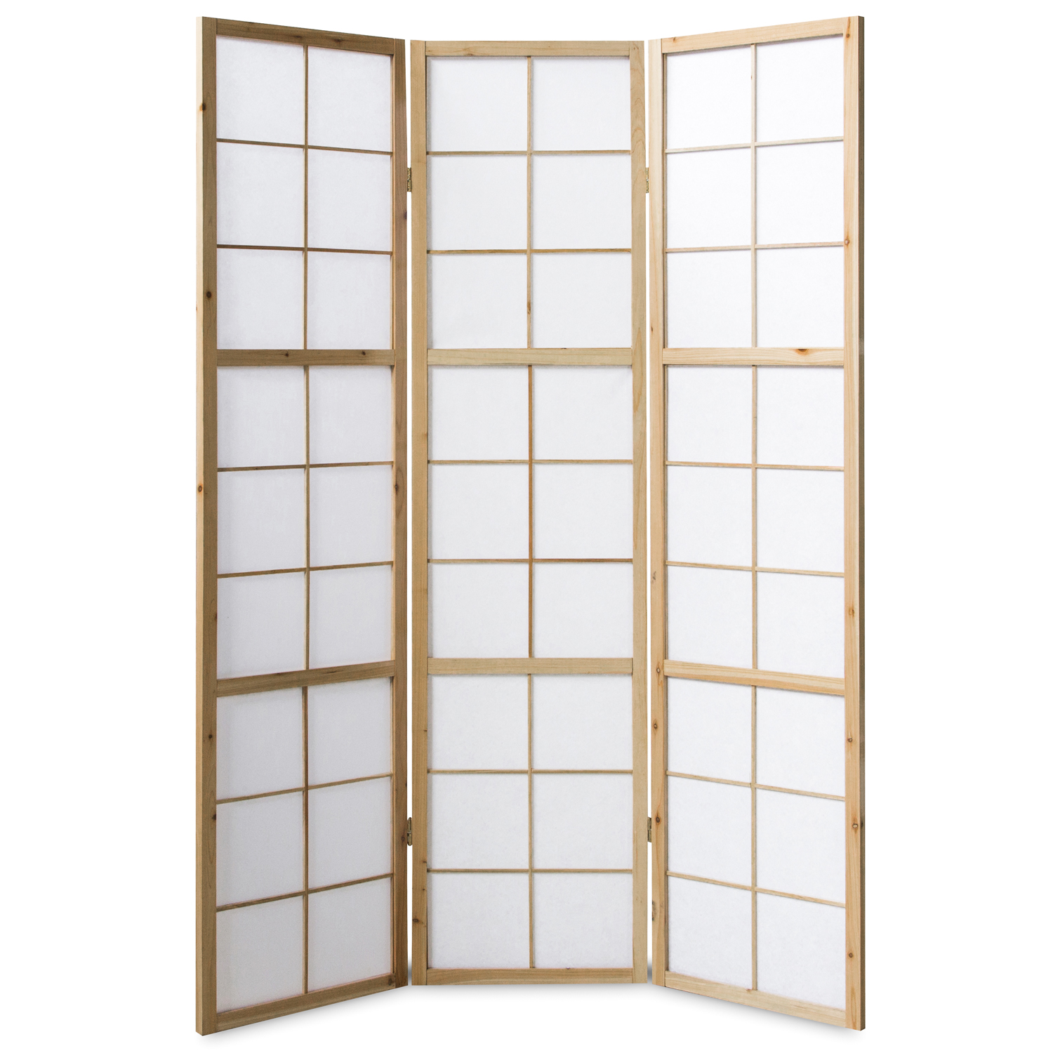 Paravent room divider 3 parts partition wall Shoji Foldable Natural