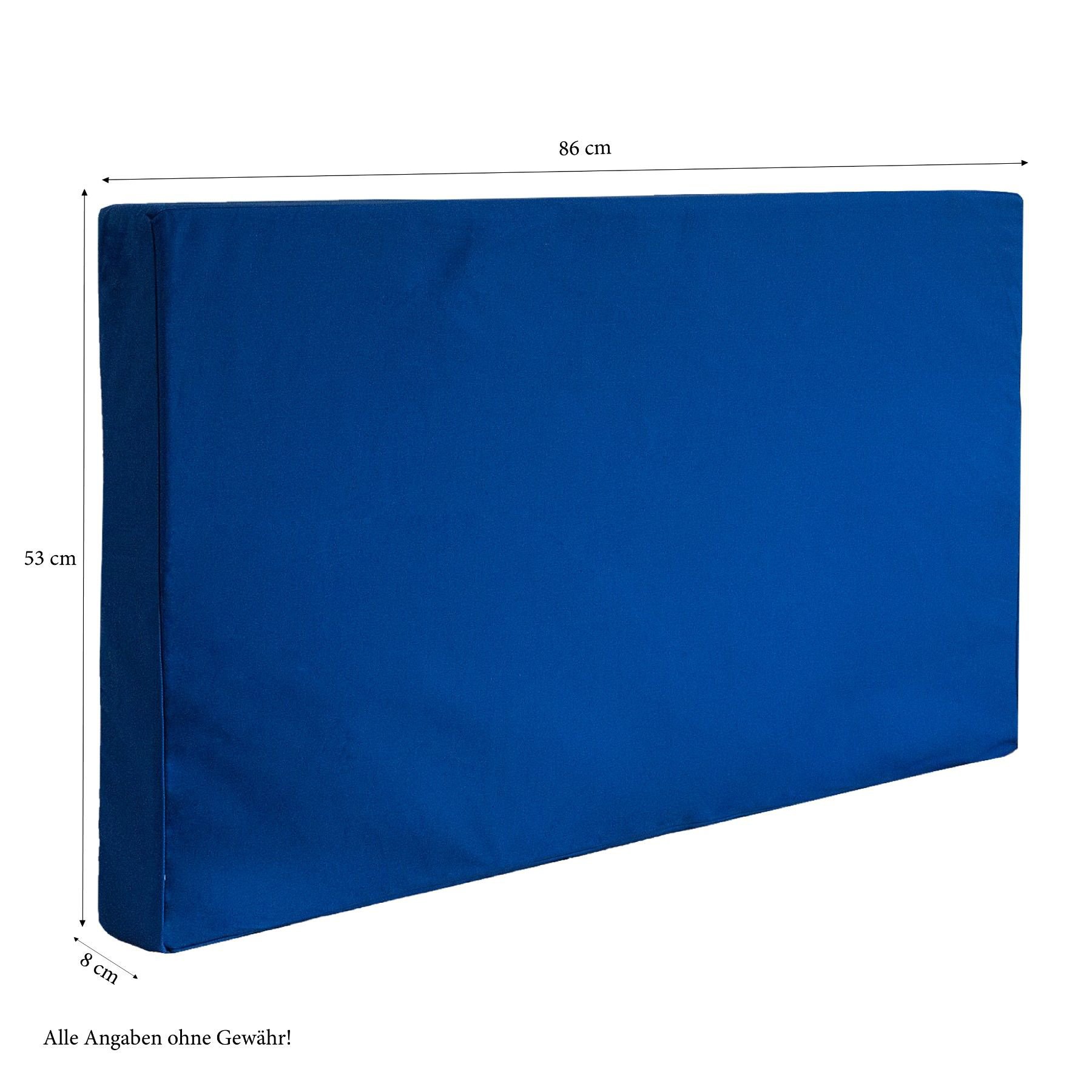 Seat cushion  Set of 2 Seat pad Cushion Cushion mat Cot blue 86x53 cm