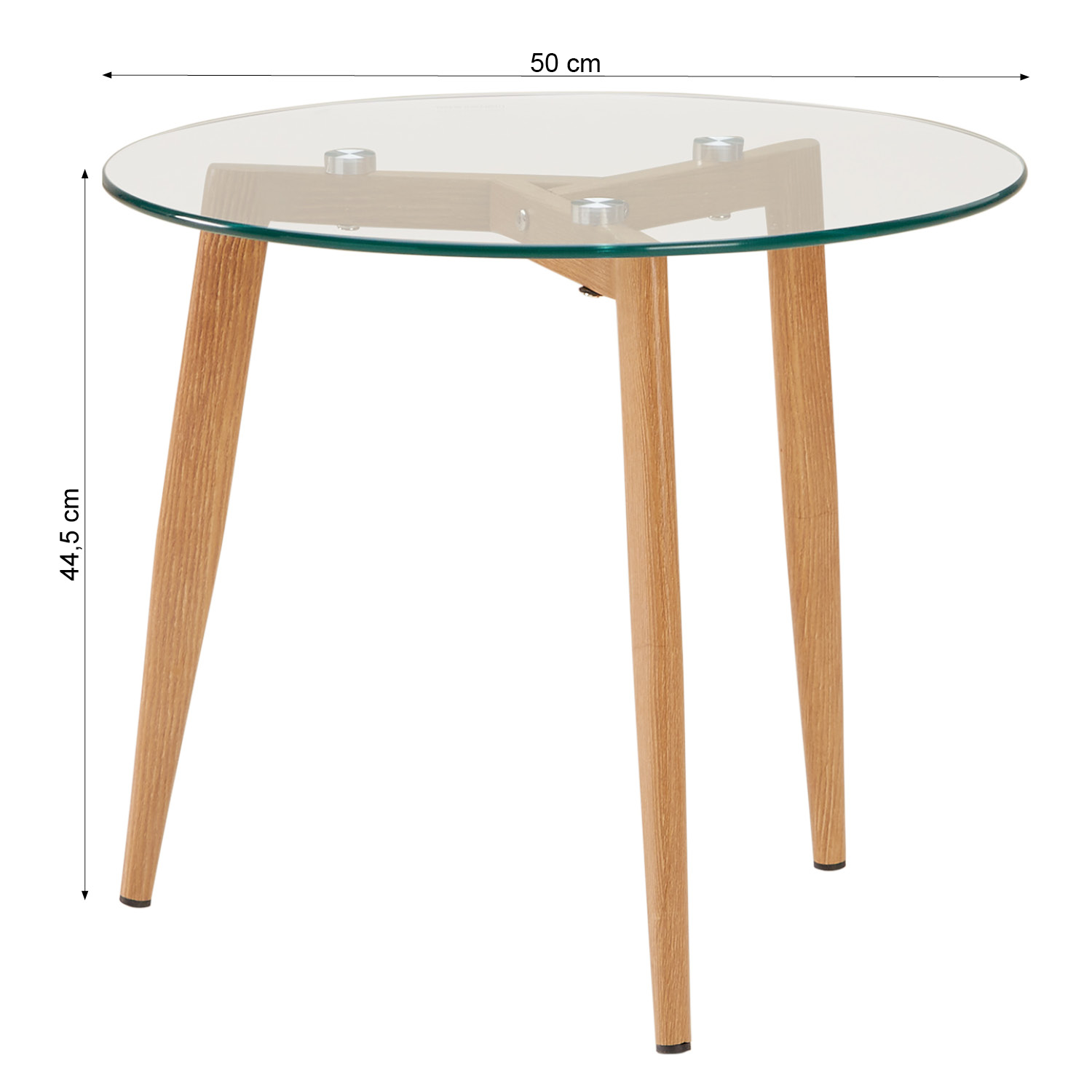 Beistelltisch Couchtisch Holz Tisch Nachttisch rund 44 x 39,5 x 39,5 cm schwarz