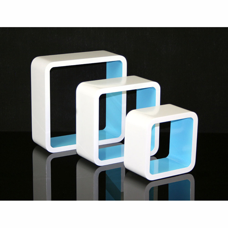 Cube Design Retro Wandregal CD Regal blau Bücherregal Cubes Cube Design Retro Wandregal CD Regal blau Bücherregal Cubes