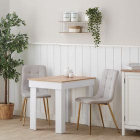 Upholstered Chair Velvet Cream | Set of 6 | golden Legs | without Armrests | Kitchen Dining Room Office