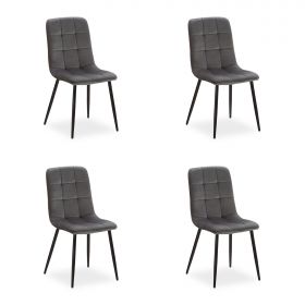 Dining Chair Set of 4 Egg Chairs Grey Armchairs Dining Room Chairs Upholstered Chairs Eames Chairs