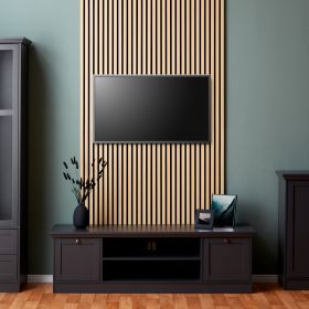 Acoustic Panels Wall Panels 60 x 60 cm Natural Oak | Wood | 2-piece Set | 3D Strips