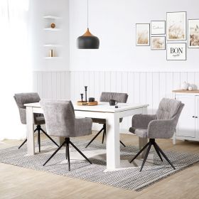 Dining Chair Set of 1, 2, 4 or 6 Modern Egg Chairs Linen Grey Armchairs Dining Room Chairs Upholstered Chairs Eames Chairs