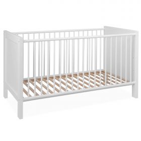 Lit Bébé Lit Enfant Lit en Bois 70x140 cm Réglable Sommier à Lattes Lit Junior