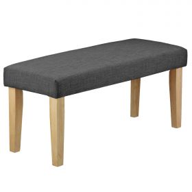 Upholstered Bench Dark Grey Seat Bench Side Bench Stool Seating 103 cm