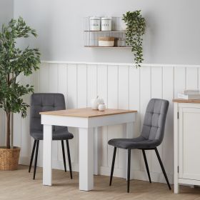 Upholstered Chair Velvet Grey | single | without Armrests | Kitchen Dining Room Office