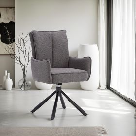 Esszimmerstühle Drehbar 1, 2, 4 oder 6 Stühle für den Esstisch Küchenstühle mit Armlehne Stoff Grau Anthrazit Sessel
