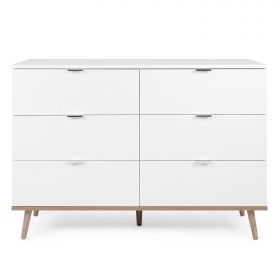 Kommode mit Schubladen Sideboard Weiß Holz Schlafzimmerschrank